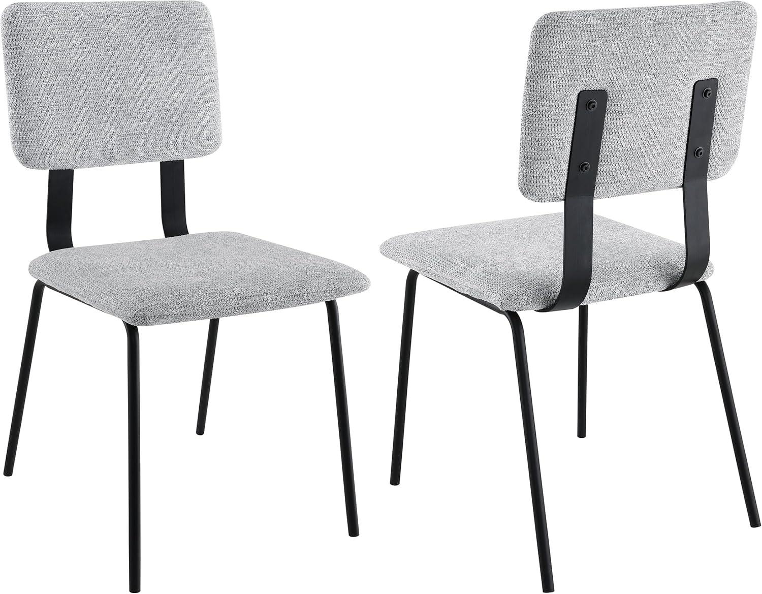 Coaster Calla Contemporary Fabric Upholstered Dining Side Chair in Gray