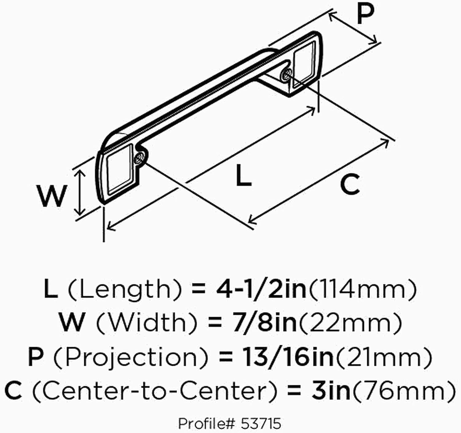 Rochdale 3" Center to Center Cup/Bin Pull