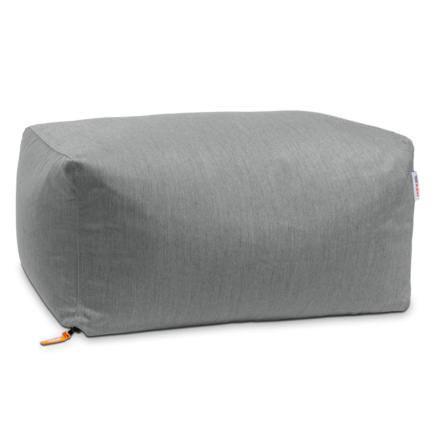 Jaxx Leon Outdoor Bean Bag Ottoman, Granite