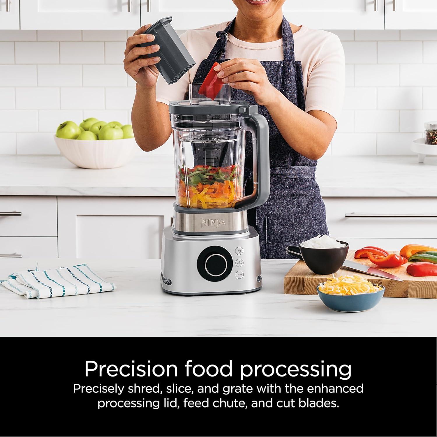 Ninja Ninja Blender and Food Processor System, Power Blenders For-Kitchen and Personal Size, Smoothie Maker, 6 Functions, 72-oz. Glass Pitcher and To-Go Cups