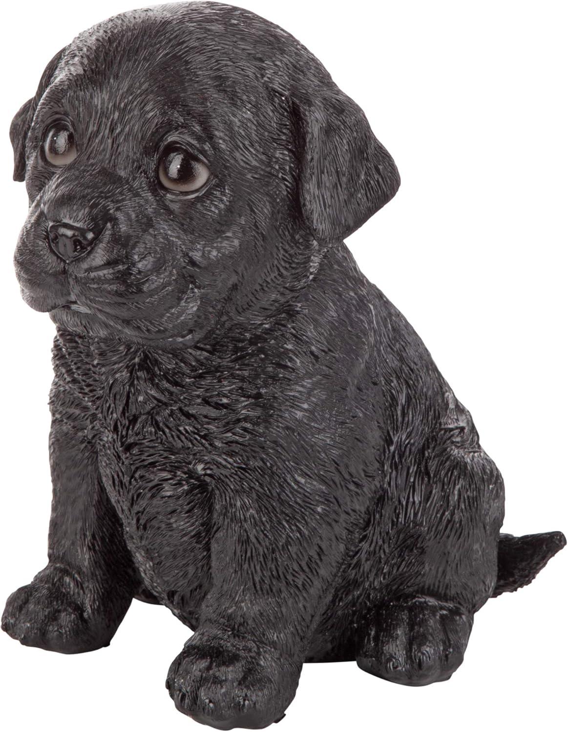 Design Toscano Black Lab Puppy Partner Collectible Dog Statue - Black