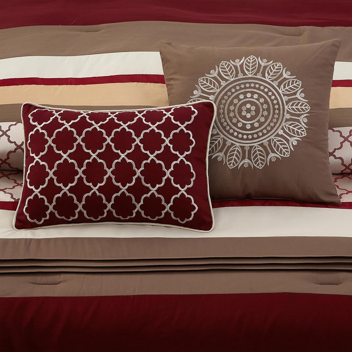 Nanshing America, Inc Avalon Microfiber Modern & Contemporary 8 Piece Comforter Set