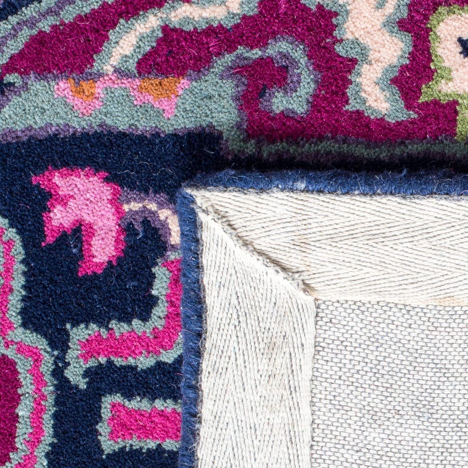 Bellagio BLG541 Hand Tufted Accent Rug - Pink/Navy - 3'x5' - Safavieh.