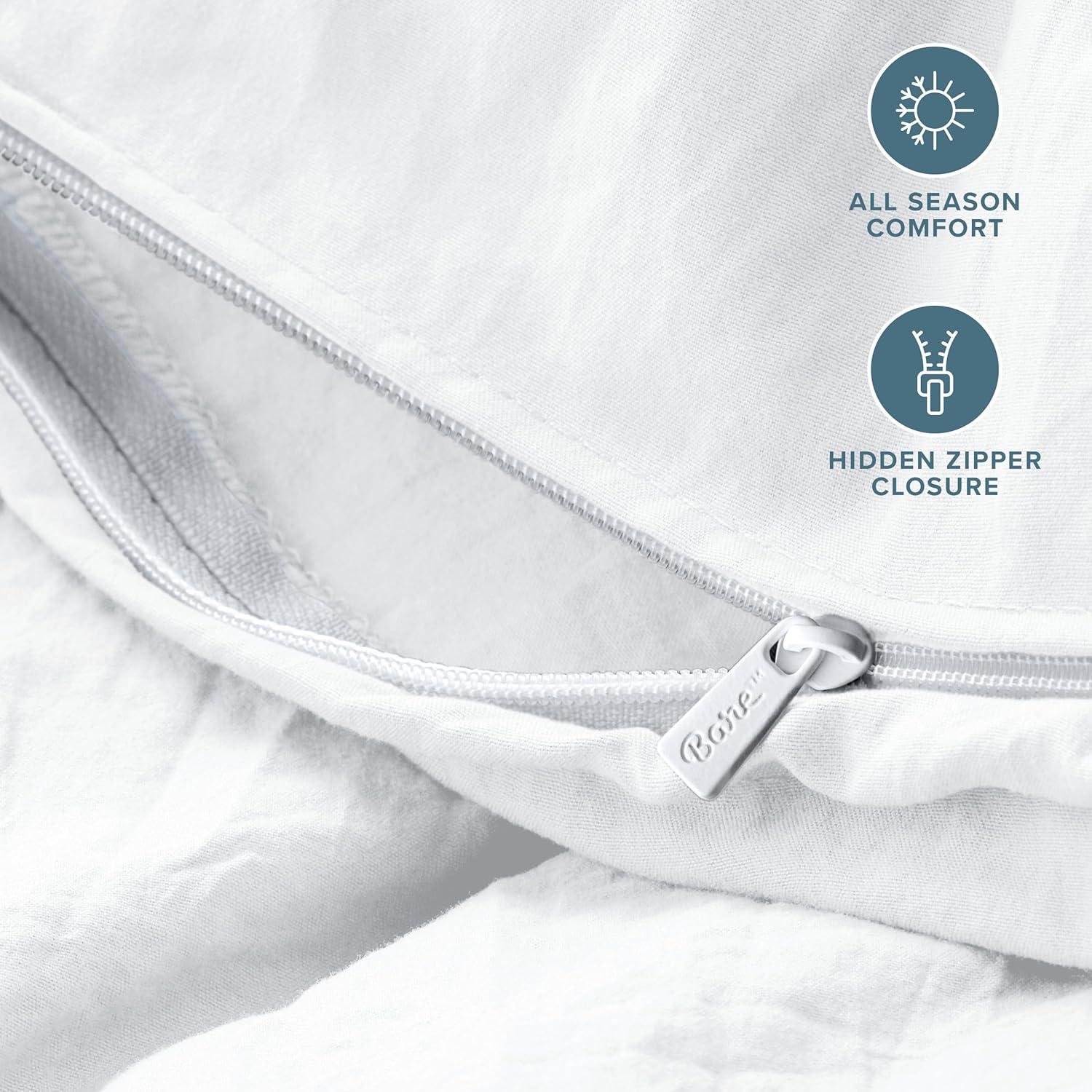 Bare Home Washed Microfiber Duvet Cover Set