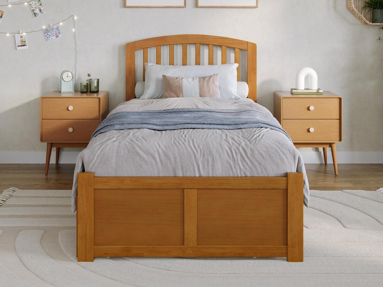 Solid Wood Platform Storage Bed