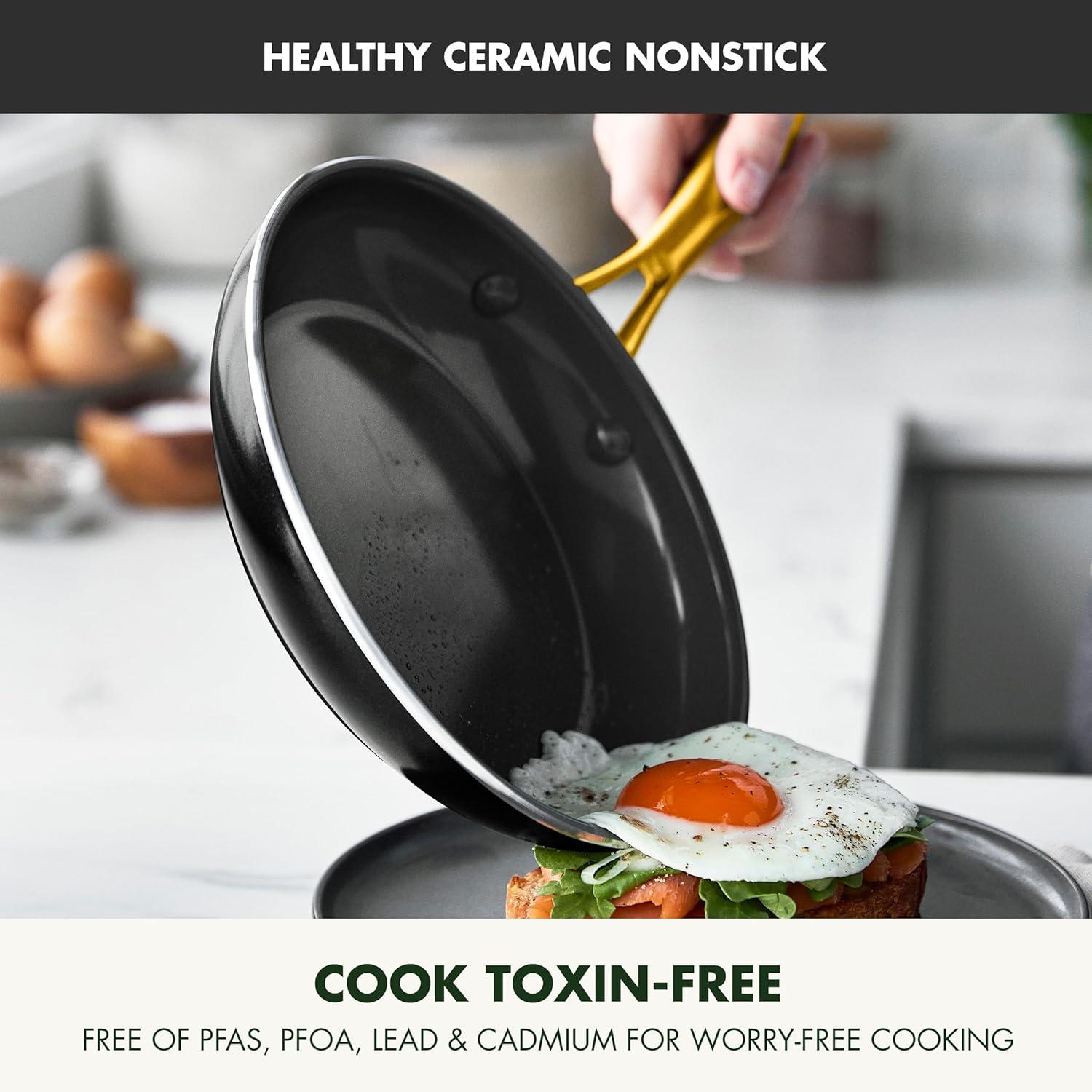 GreenPan Studio 10" Ceramic Nonstick Aluminum Frying pan Black