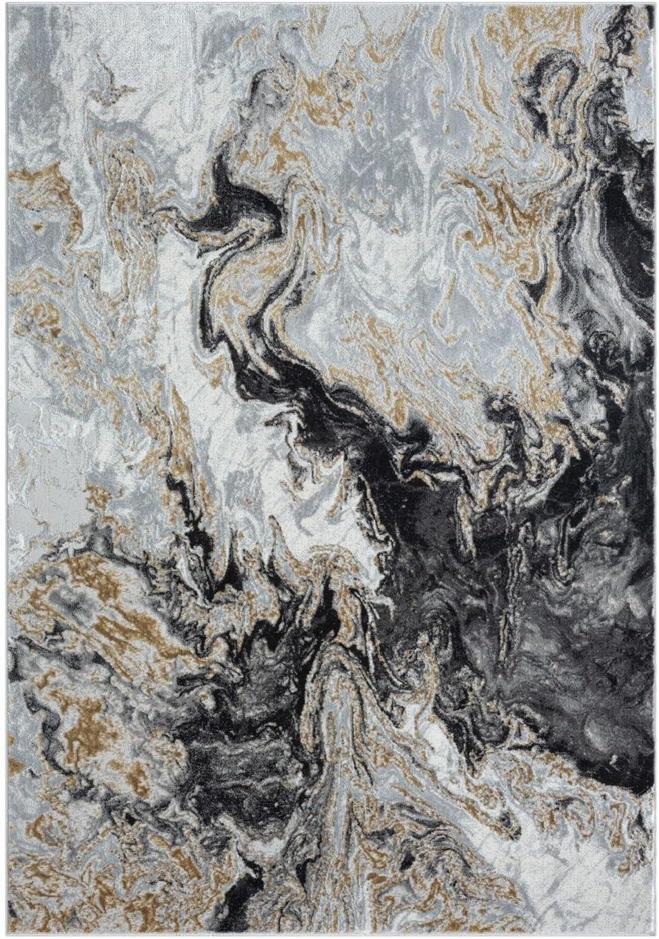 Luxe Weavers Marble Swirl Abstract Area Rug