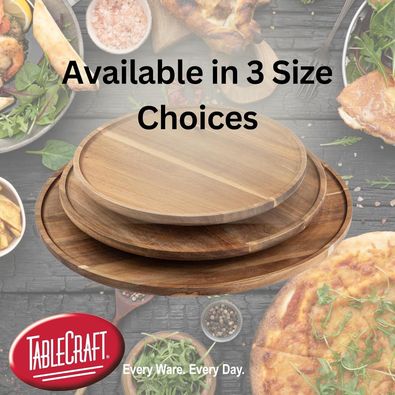 Acacia Wood Round Lazy Susan Food Display, 18" Brown