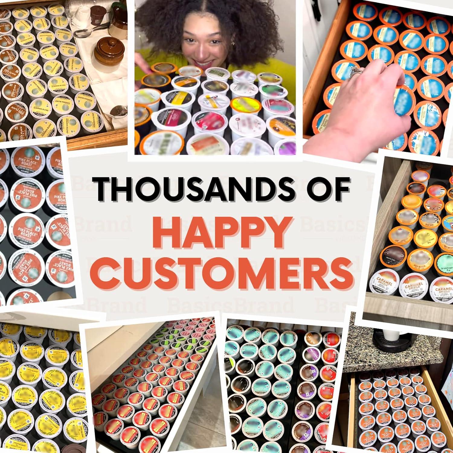 Coffee Pod Holder Compatible With Keurig KCup Pods - K Cup Drawer Holder Organizer for Office and Kitchen K-Cup Storage - 40 Capacity Keurig Pod Holder Made With High-Density Foam (17 X 11 X