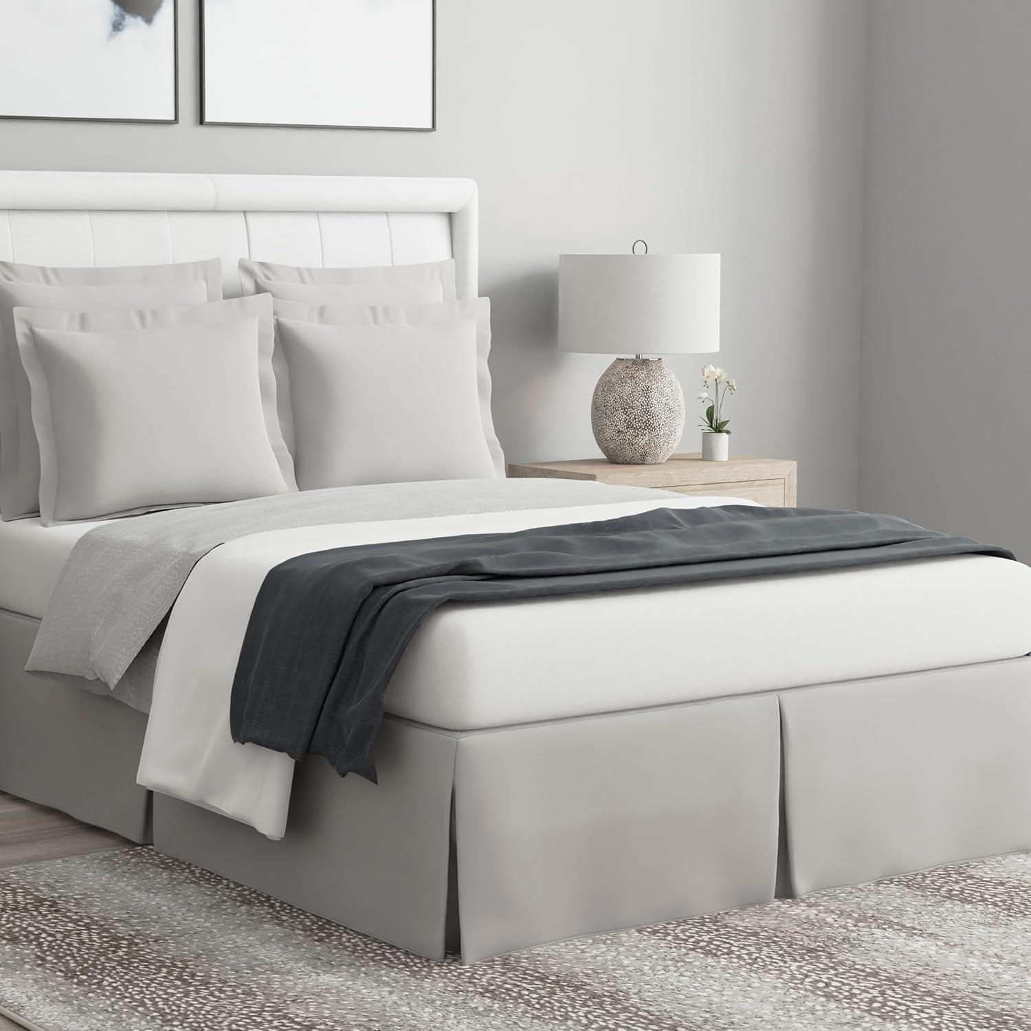 Fresh Ideas Pleated Wrinkle Resistant Wrap Around Bed Skirt