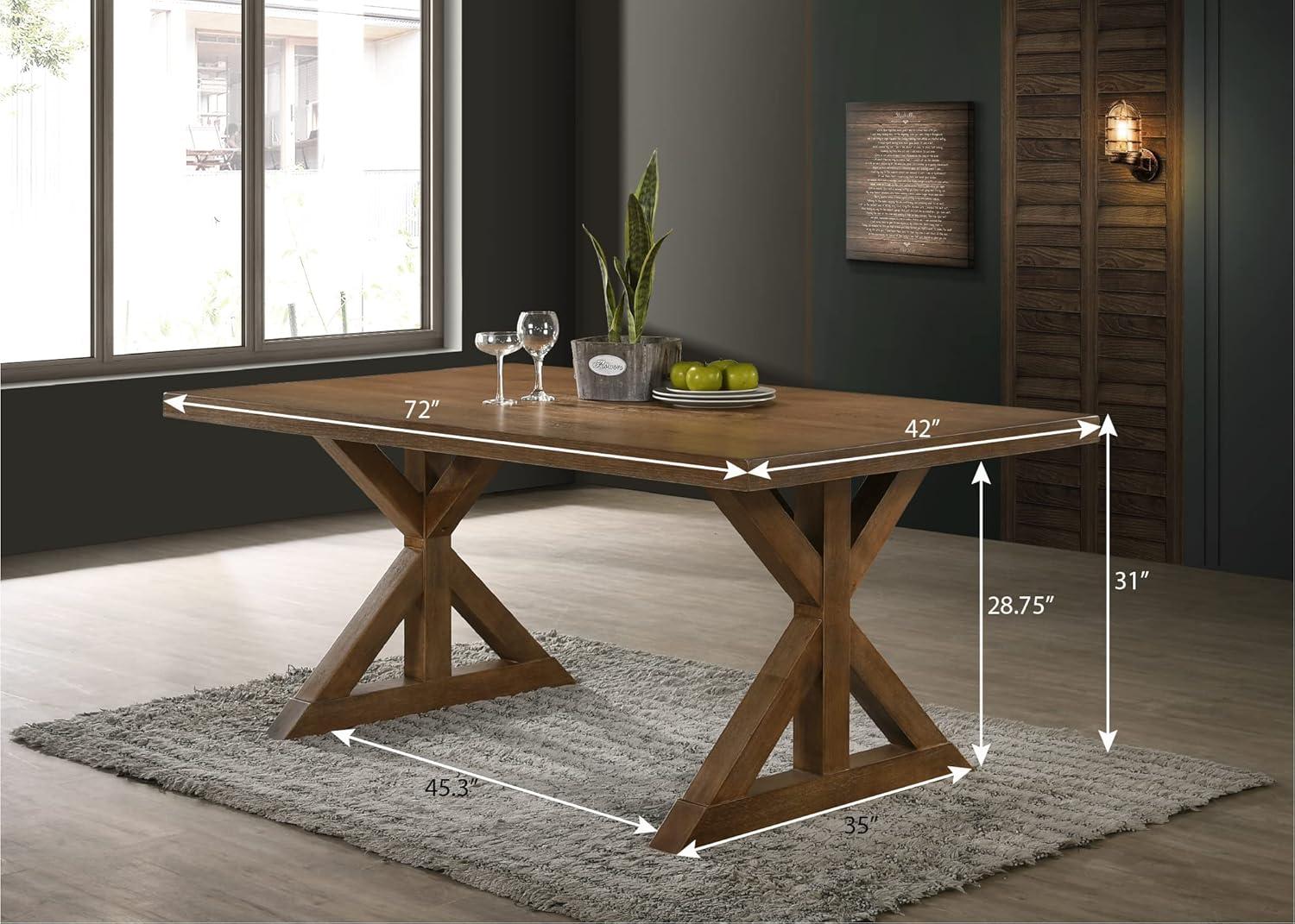 Lark Manor™ Tamika Enna Morden Farmhouse Wood Dining Table