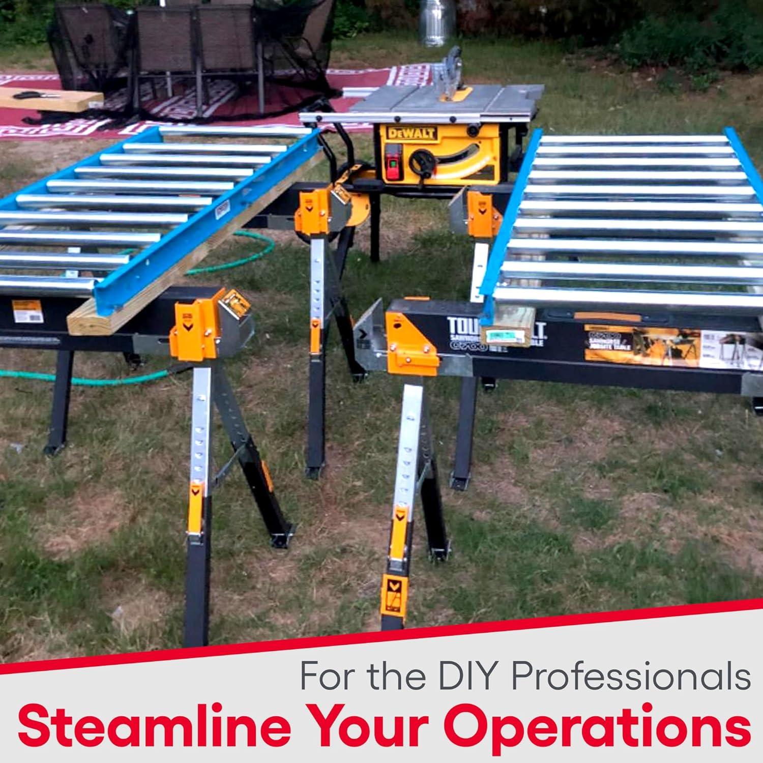 Light-Duty Gravity Conveyor with 1.5" Dia Galvanized Steel Rollers, 12" Wide, 5' Long Steel Frame on 6" Centers, Ideal for Distribution/Assembly Areas Such As Table, Ladder, Bed, Boat - Ultimation