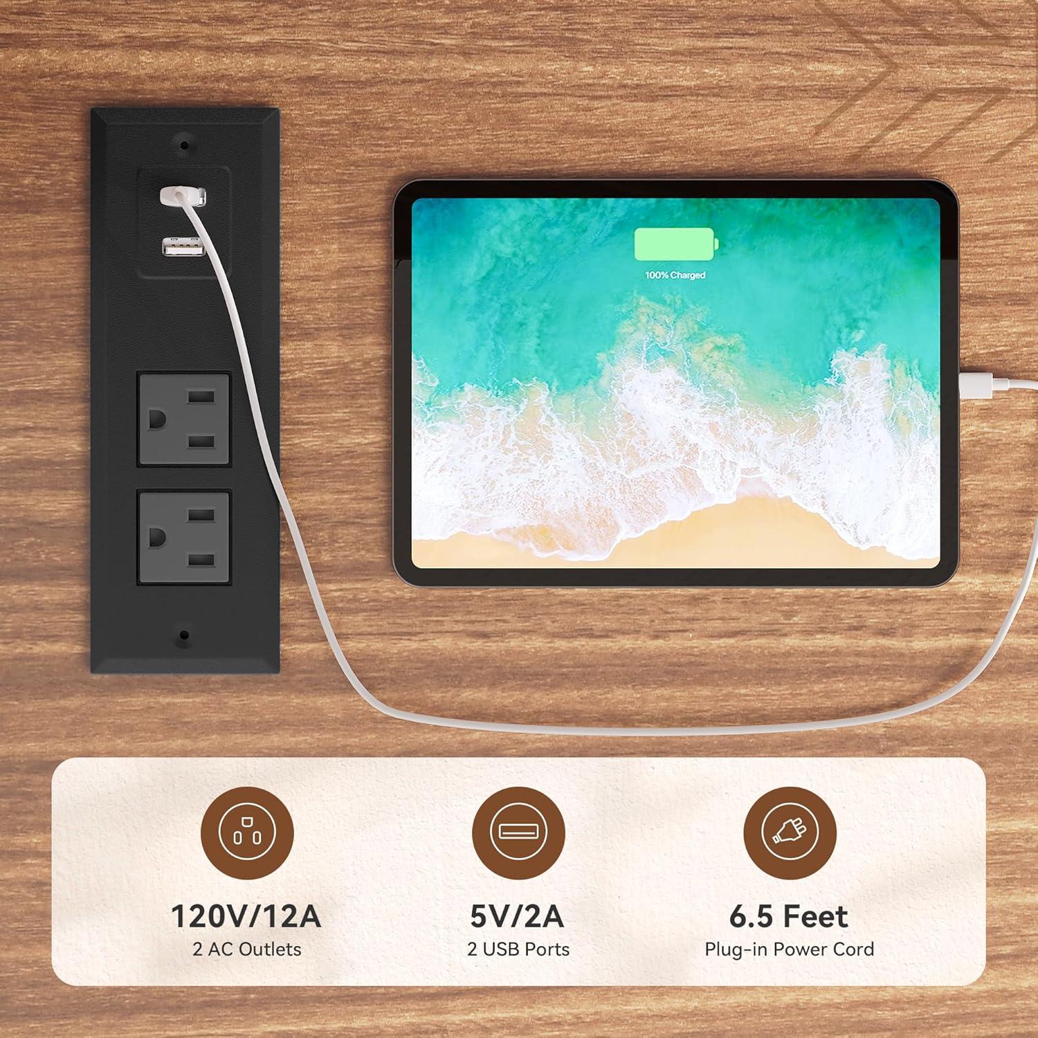Gracie Oaks Gracie Oaks Farmhouse Coffee Bar Cabinet with Power Outlets, Goblet Holder & Sliding Barn Doors