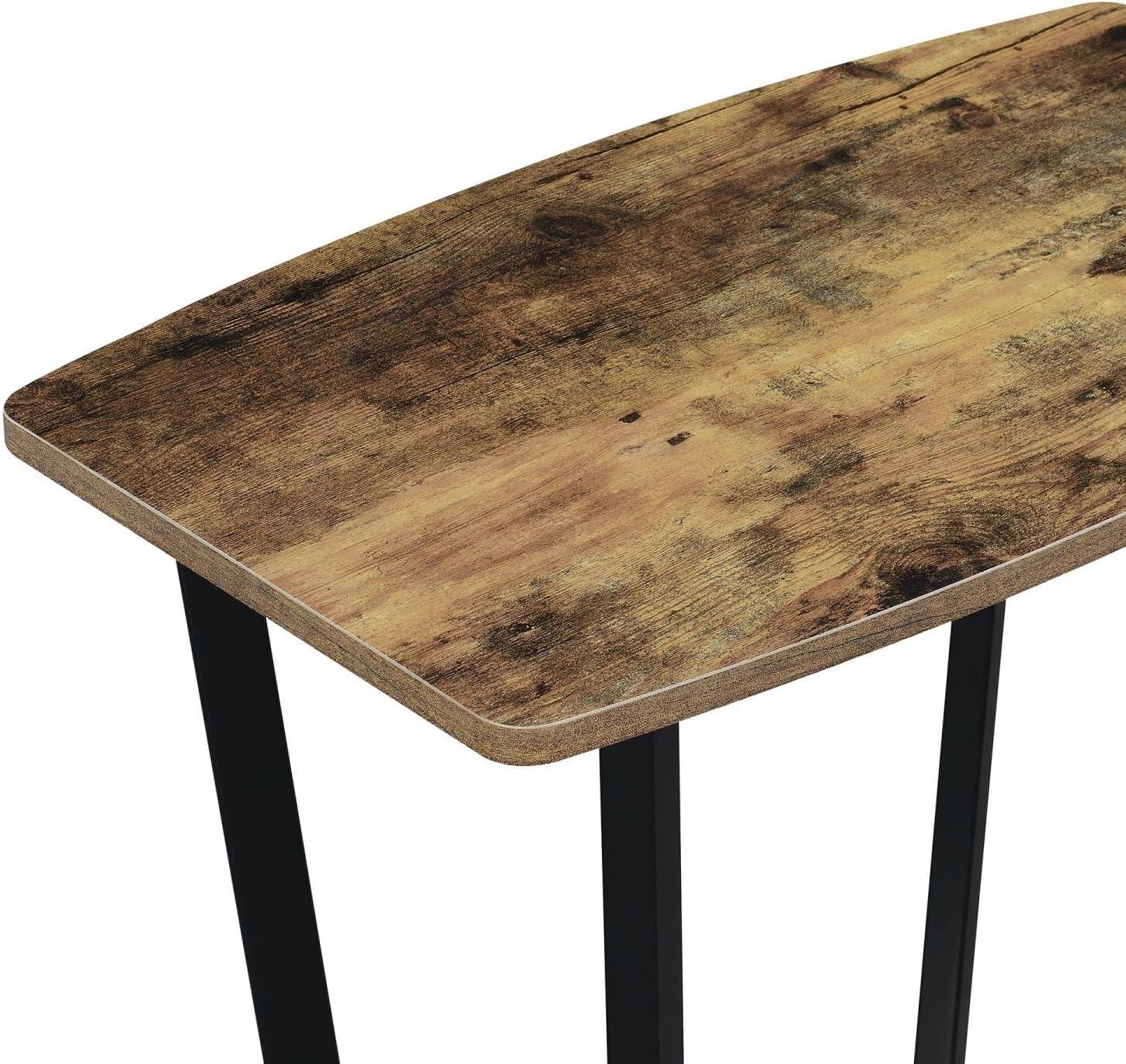 Convenience Concepts Graystone End Table with Shelf, Barnwood/Black Frame