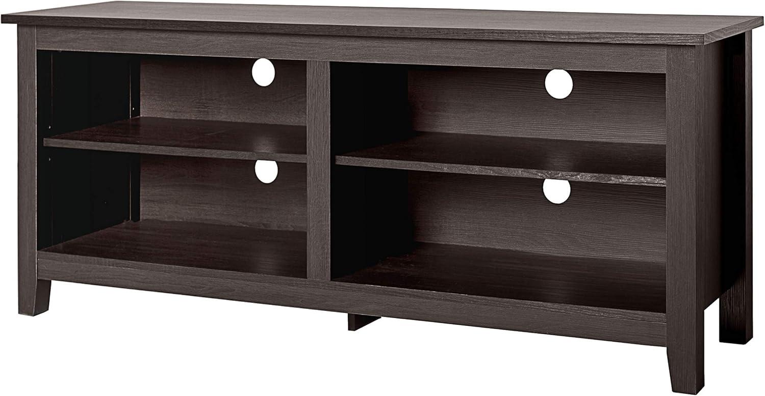 Walker Edison Open Storage TV Stand for TVs up to 65", Espresso