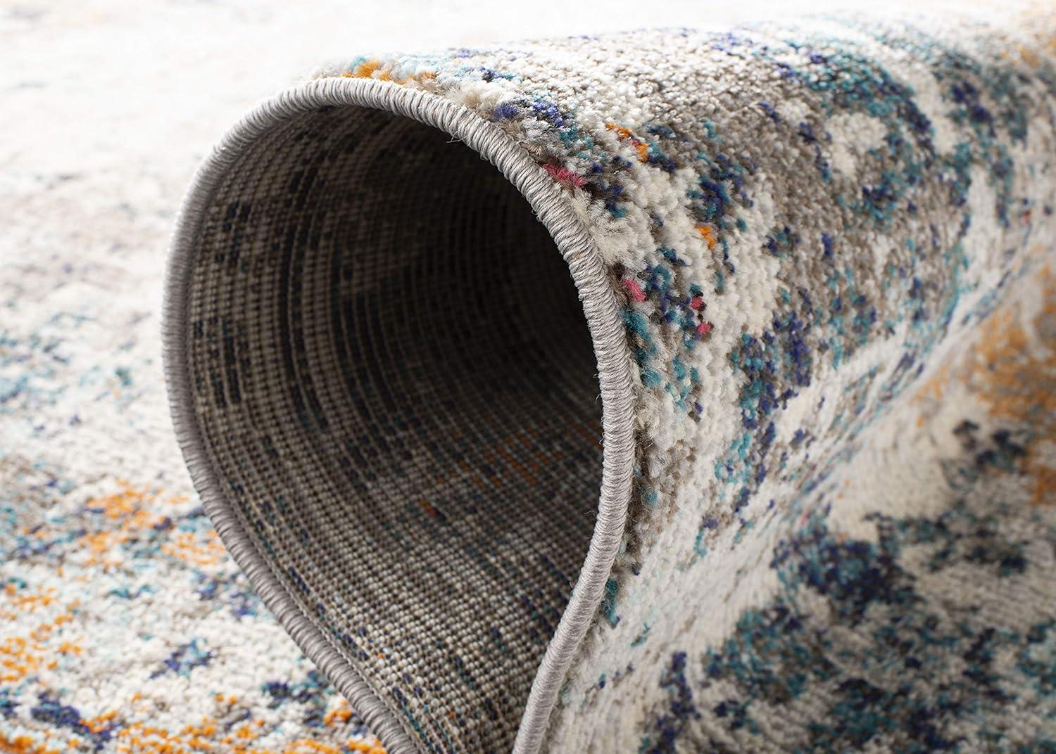 Madison MAD453 Power Loomed Indoor Runner Rug - Grey/Beige - 2'2"x14' - Safavieh