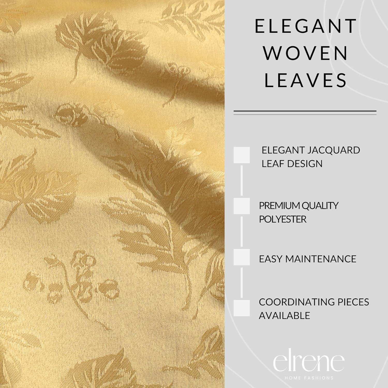 Rhone Woven Leaves Jacquard Fall/Harvest Damask Tablecloth