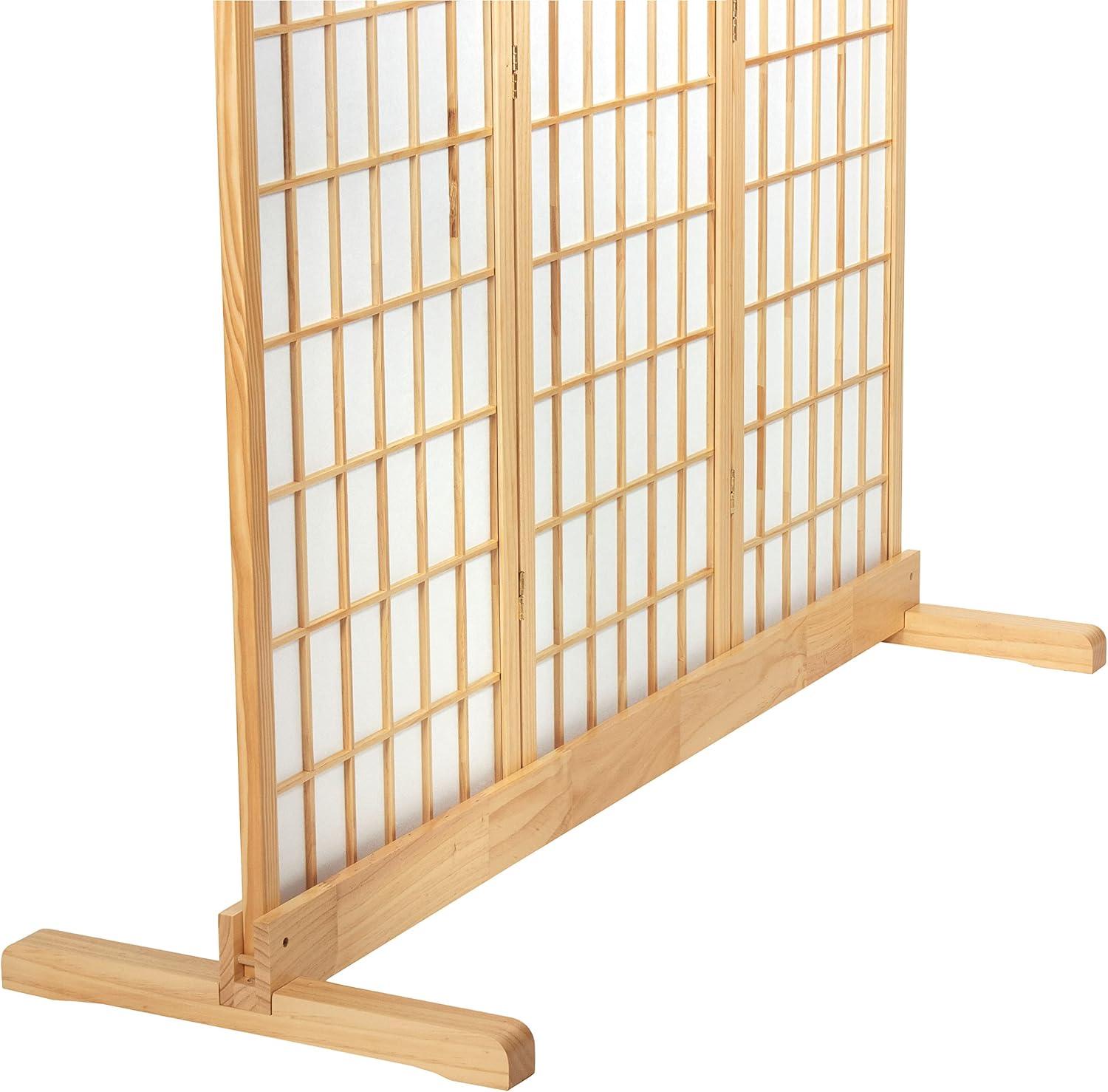 Room Divider Stand Natural 3 Panel