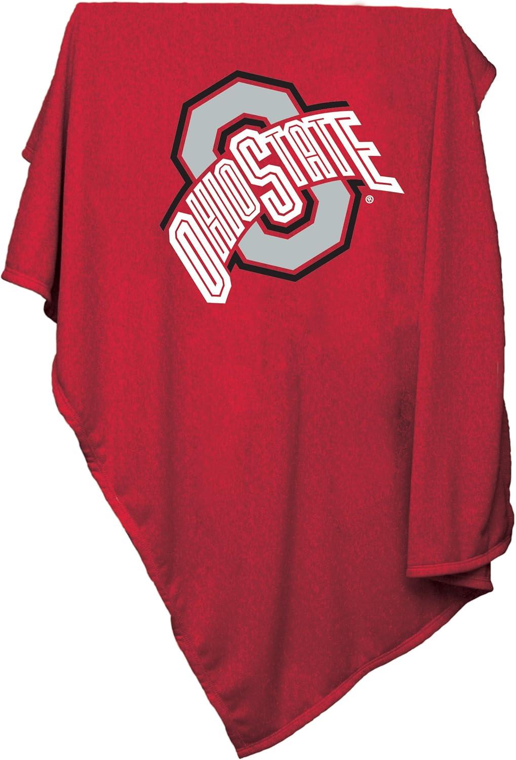 Ohio State Buckeyes Red Fleece Hooded Blanket