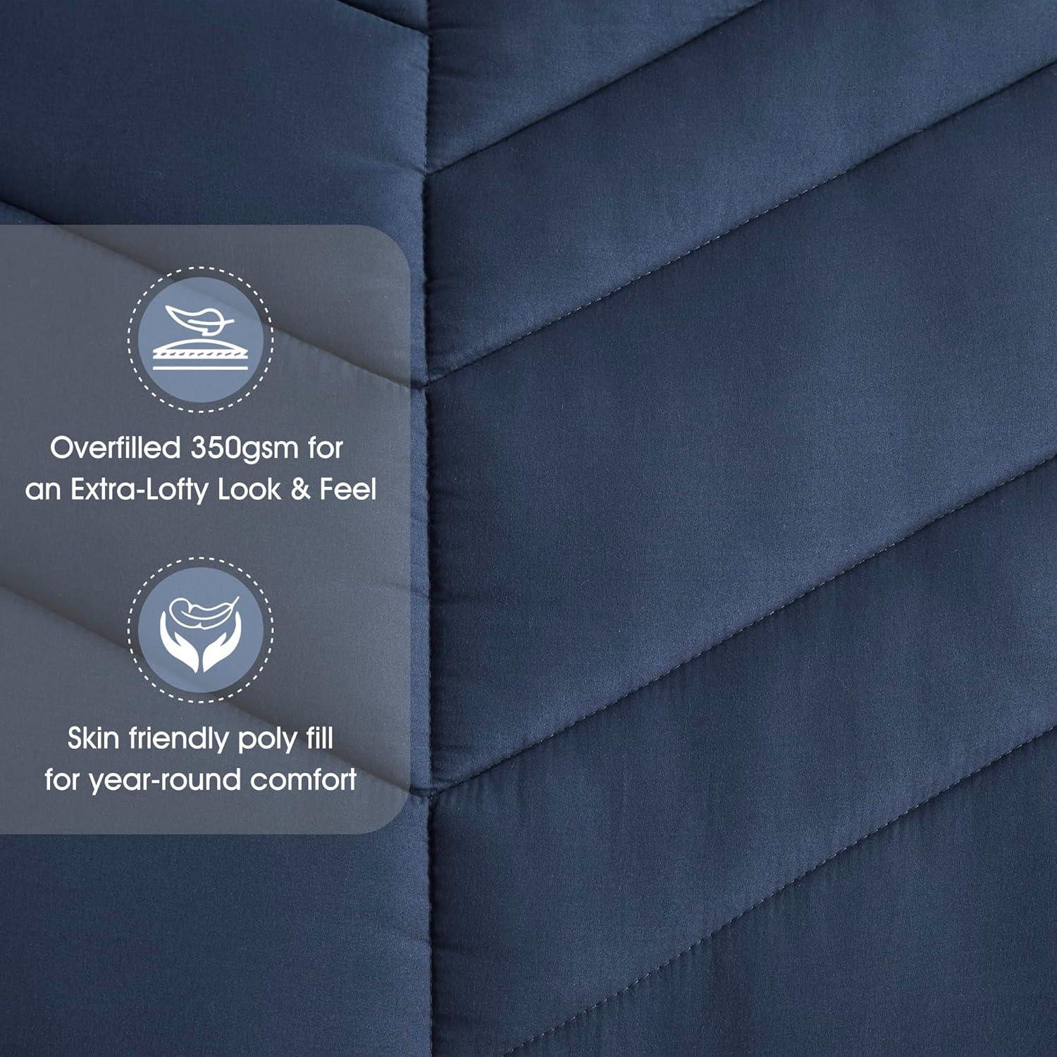 Remy Quilted Chevron Comforter Set