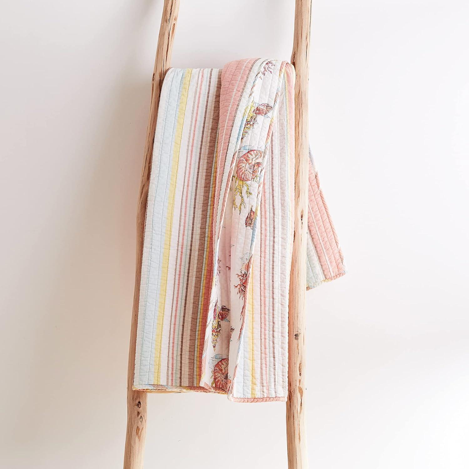 Brighton Coral Throw - One Quilted Throw - Levtex Home