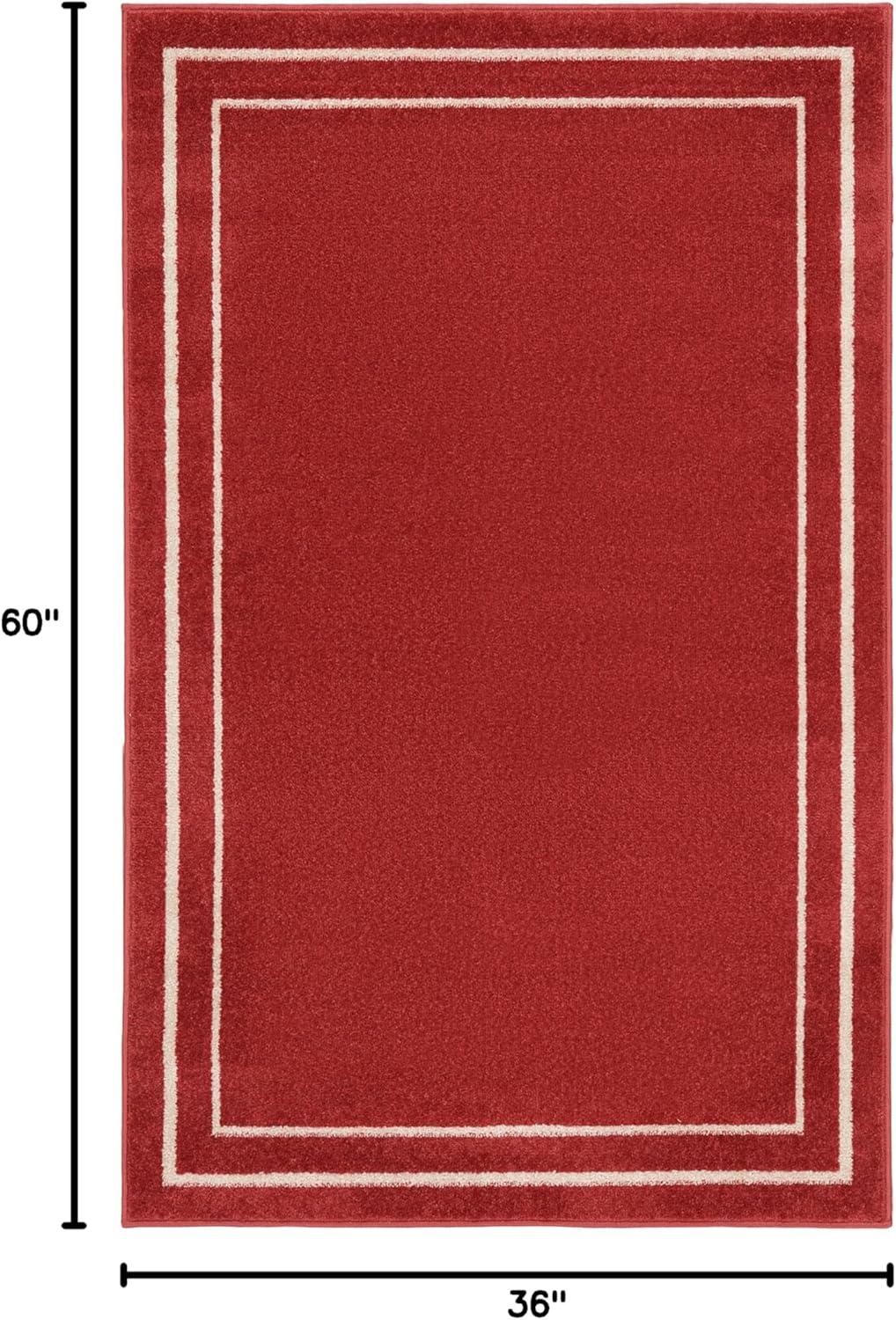 Nourison Essentials 3' x 5' Brick/Ivory Contemporary Indoor/Outdoor Rug
