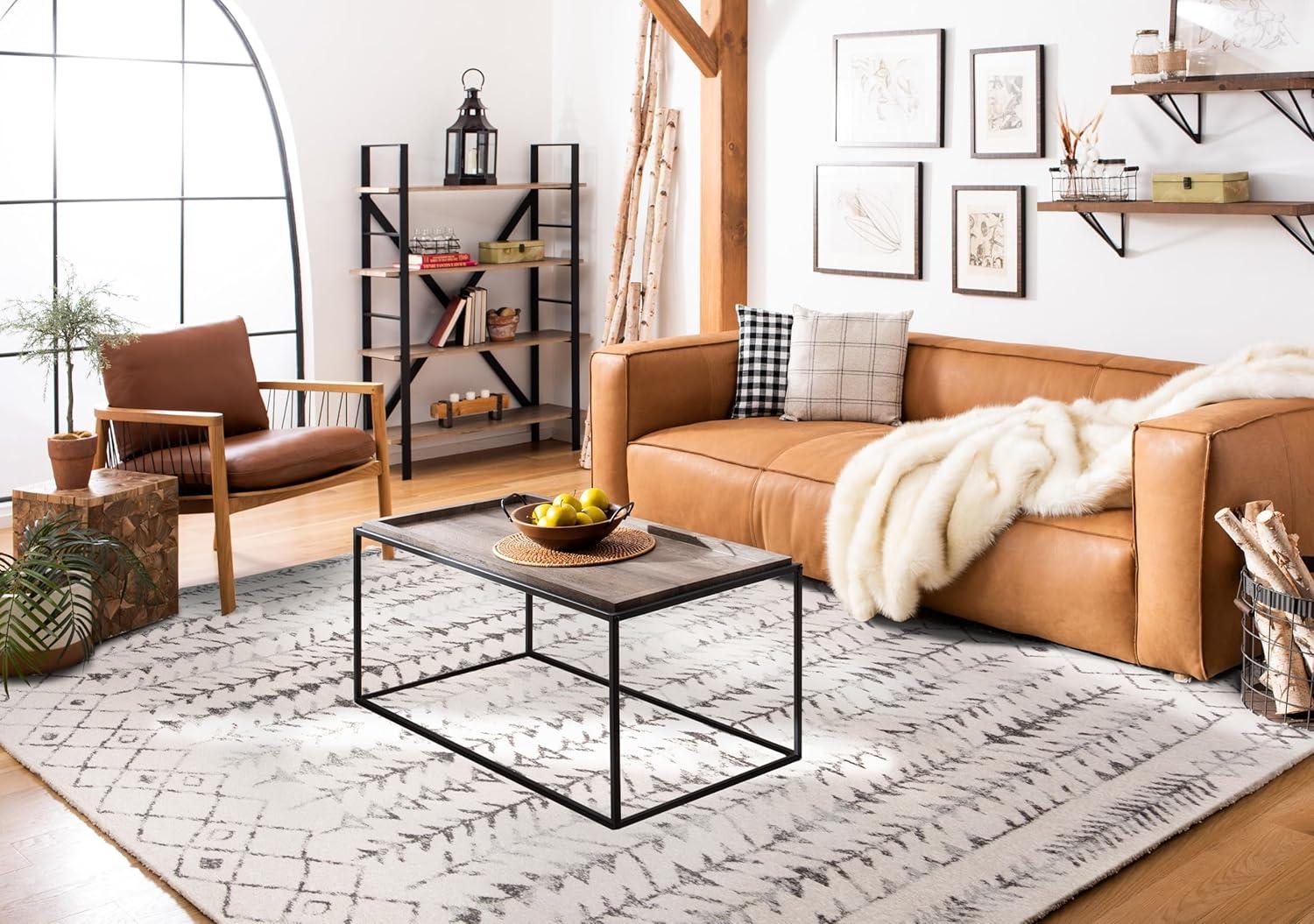 Tulum TUL262 Power Loomed Area Rug - Ivory/Grey - 8'x10' - Safavieh.