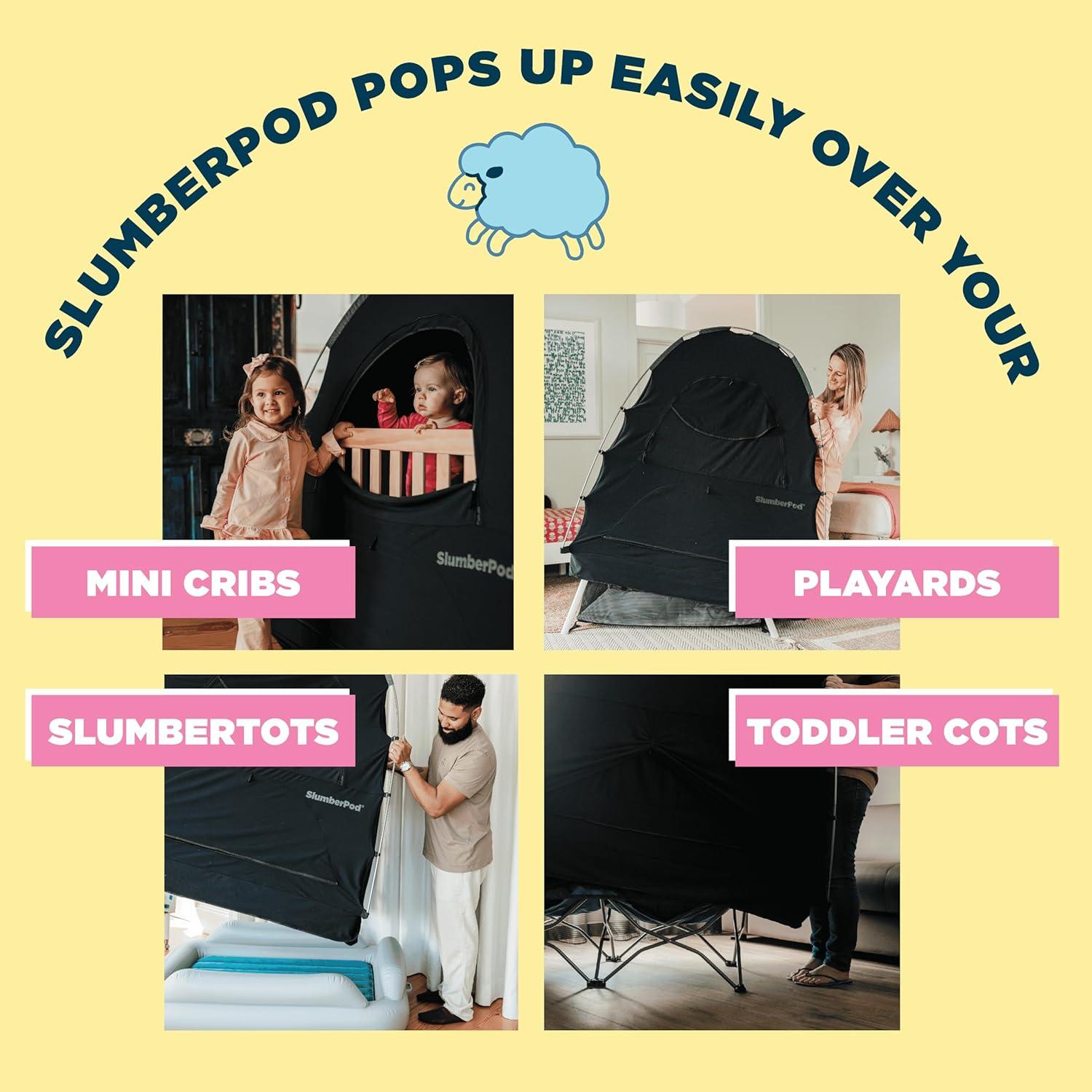 SlumberPod Combo with Fan Blackout Portable Privacy Pod - Black