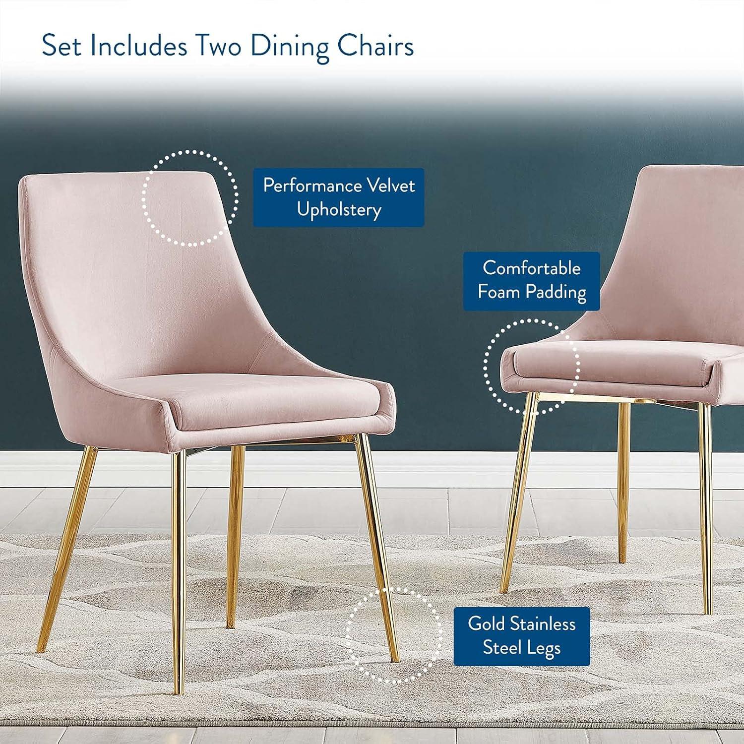 Modway Viscount Performance Velvet Dining Chairs | Wayfair