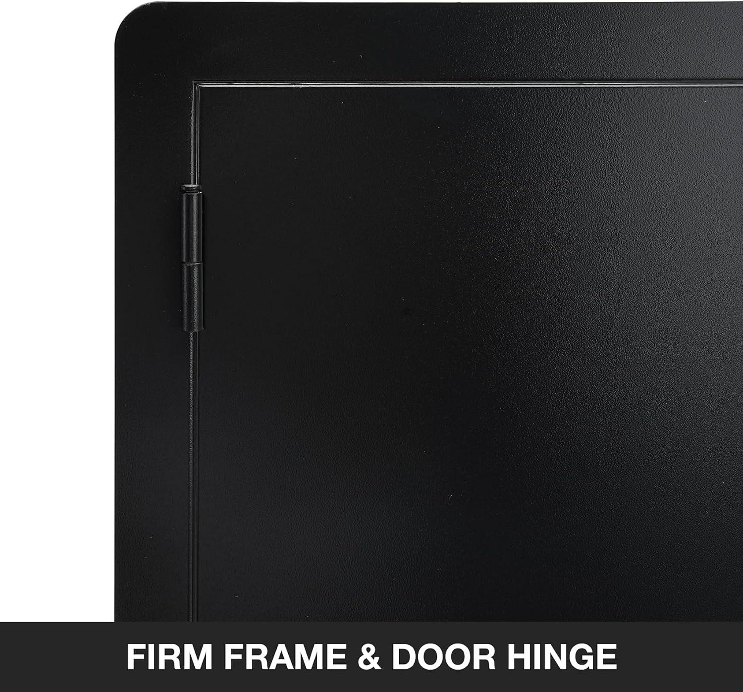 Black Steel Double Door Outdoor Kitchen Access Panel