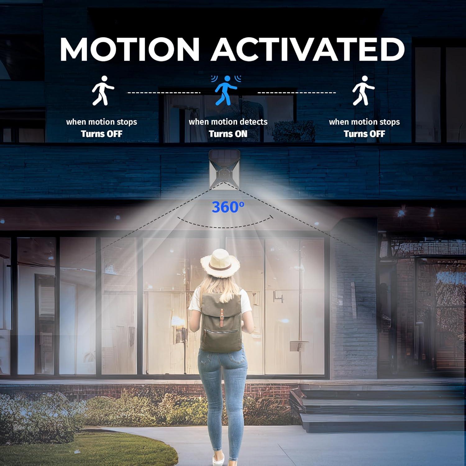 Bell+Howell Bionic Spotlight Trio with Motion Sensor, Super Bright Landscape Spotlight for Outdoors