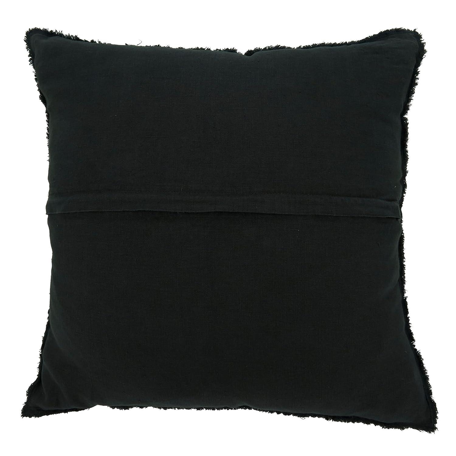 Saro Graciella Collection Linen Reversible Throw Pillow