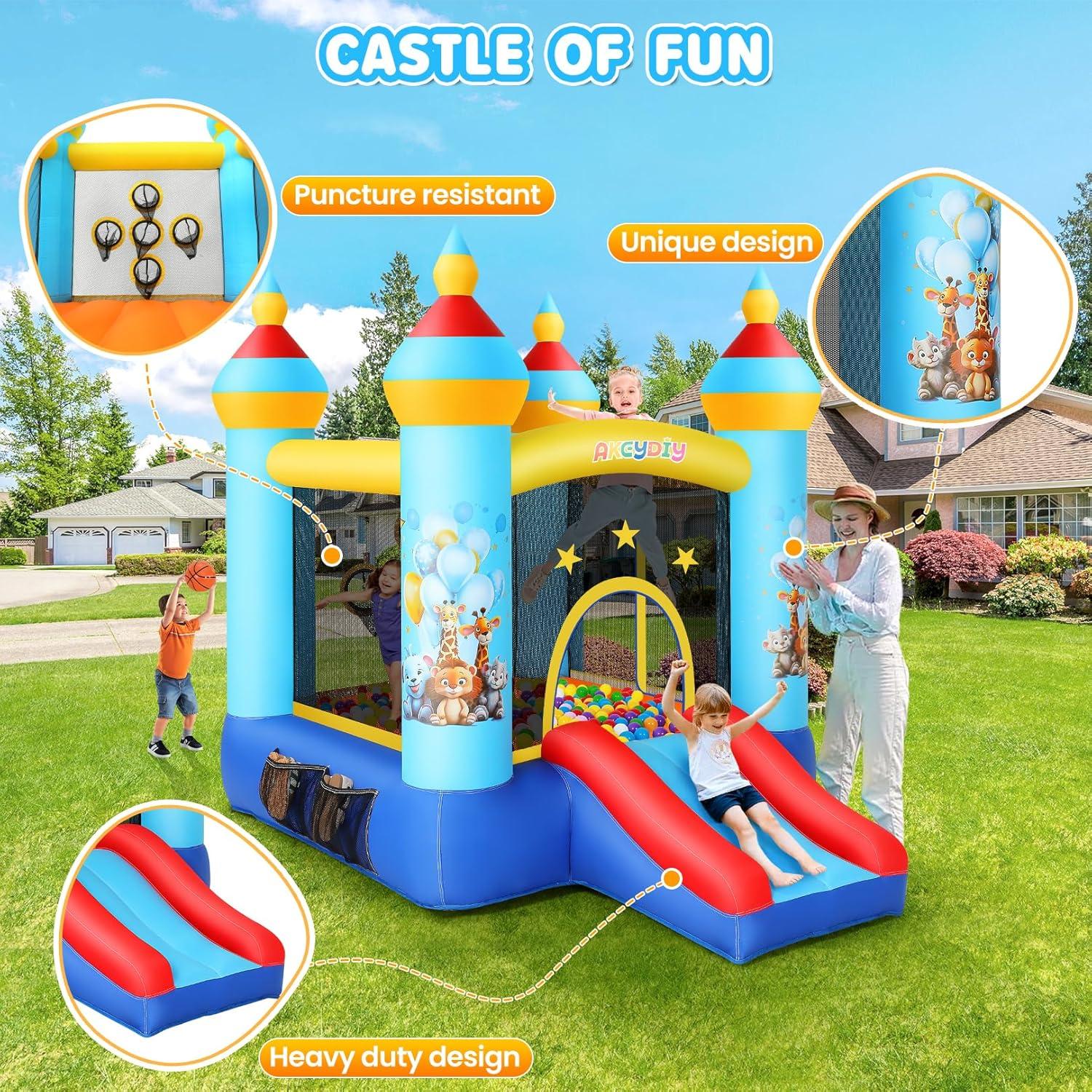 Colorful Inflatable Bouncy Castle with Slide and Games