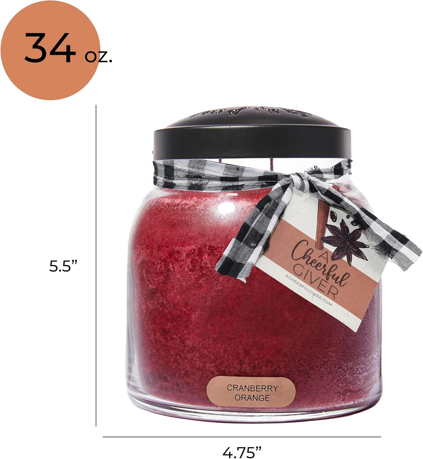 34oz Papa Jar Candle-Cranberry Orange