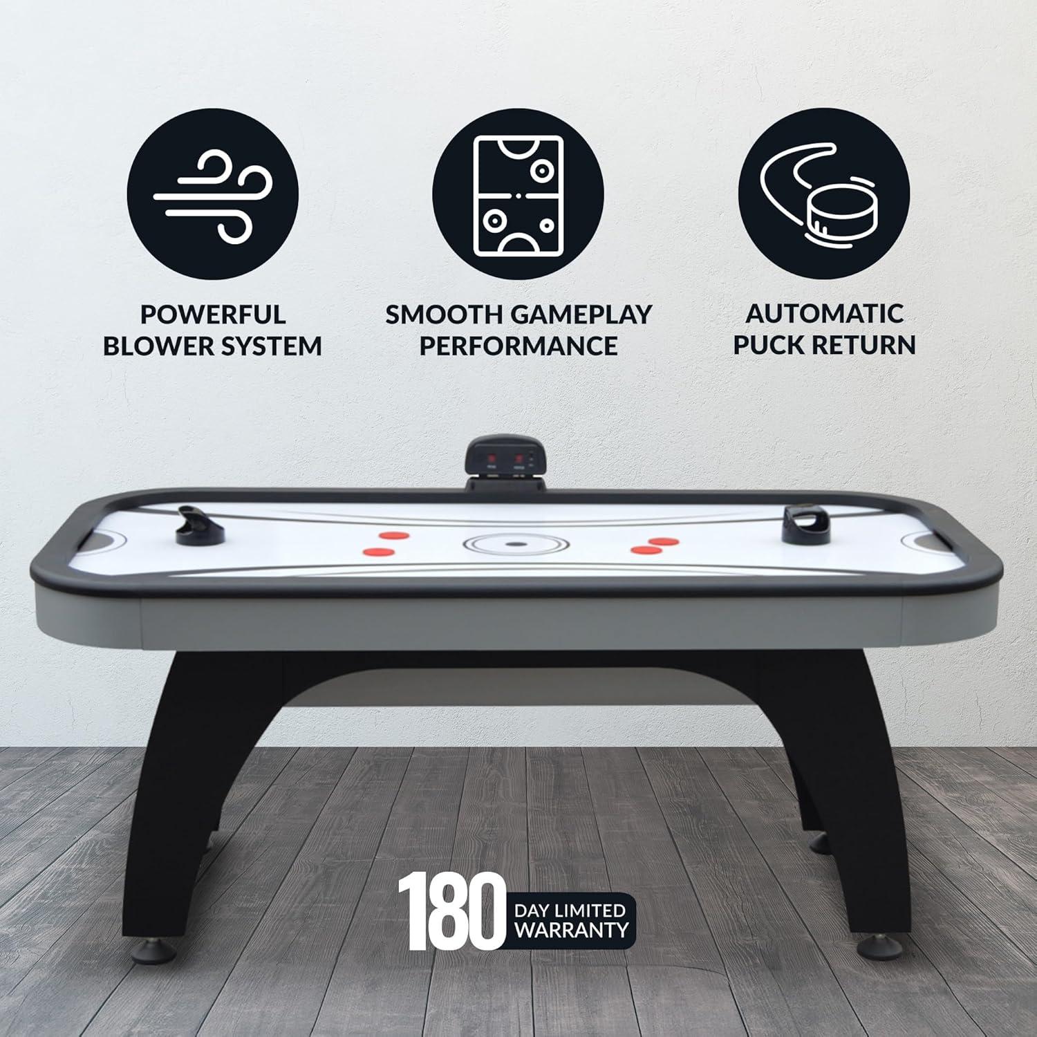 Hathaway Games Silverstreak 72.5" 2 -Player Air Hockey Table with Digital Scoreboard