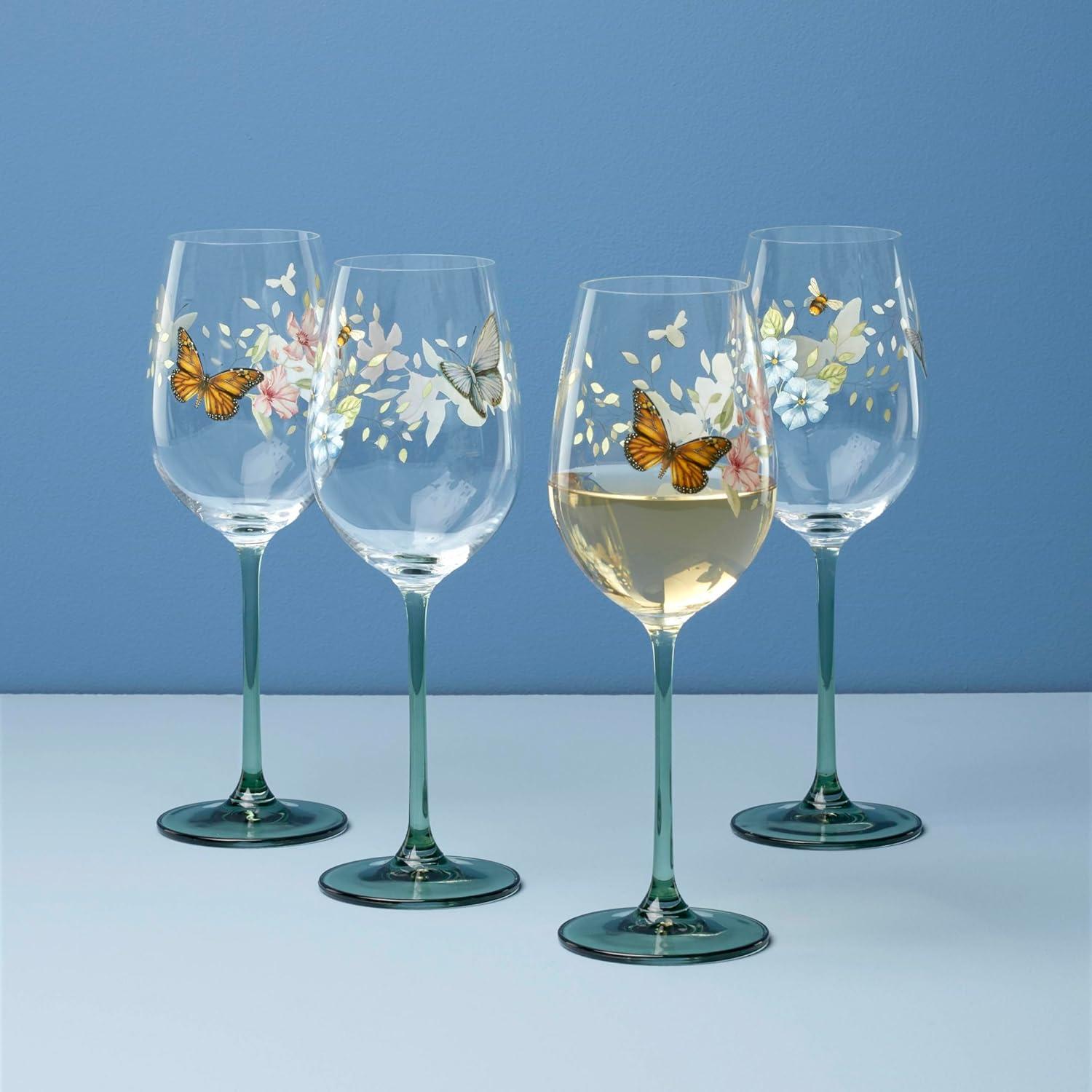 Lenox Lenox Butterfly Meadow Wine Glasses, Set Of 4 (Set of 4)