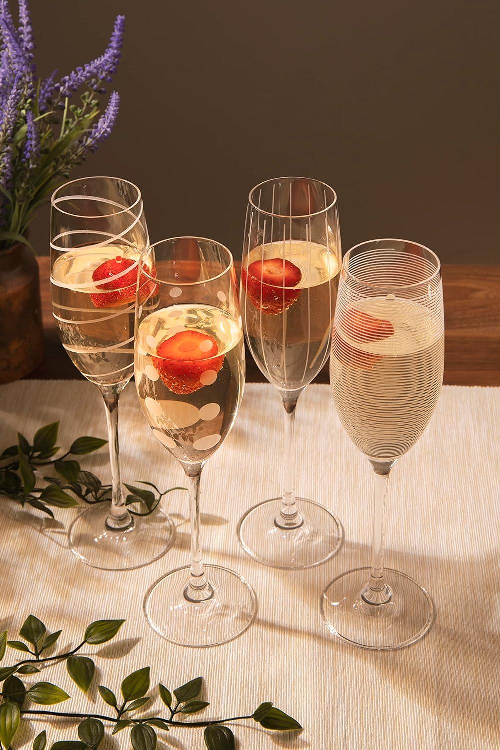 Mikasa Cheers 8-Ounce Champagne Flutes, Service for 4