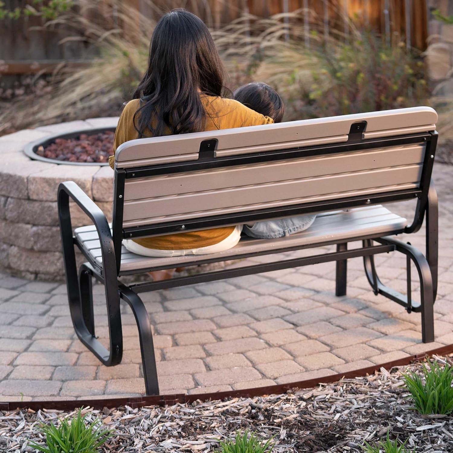 Lifetime Polyethylene Outdoor Glider Bench - Gray (60361)