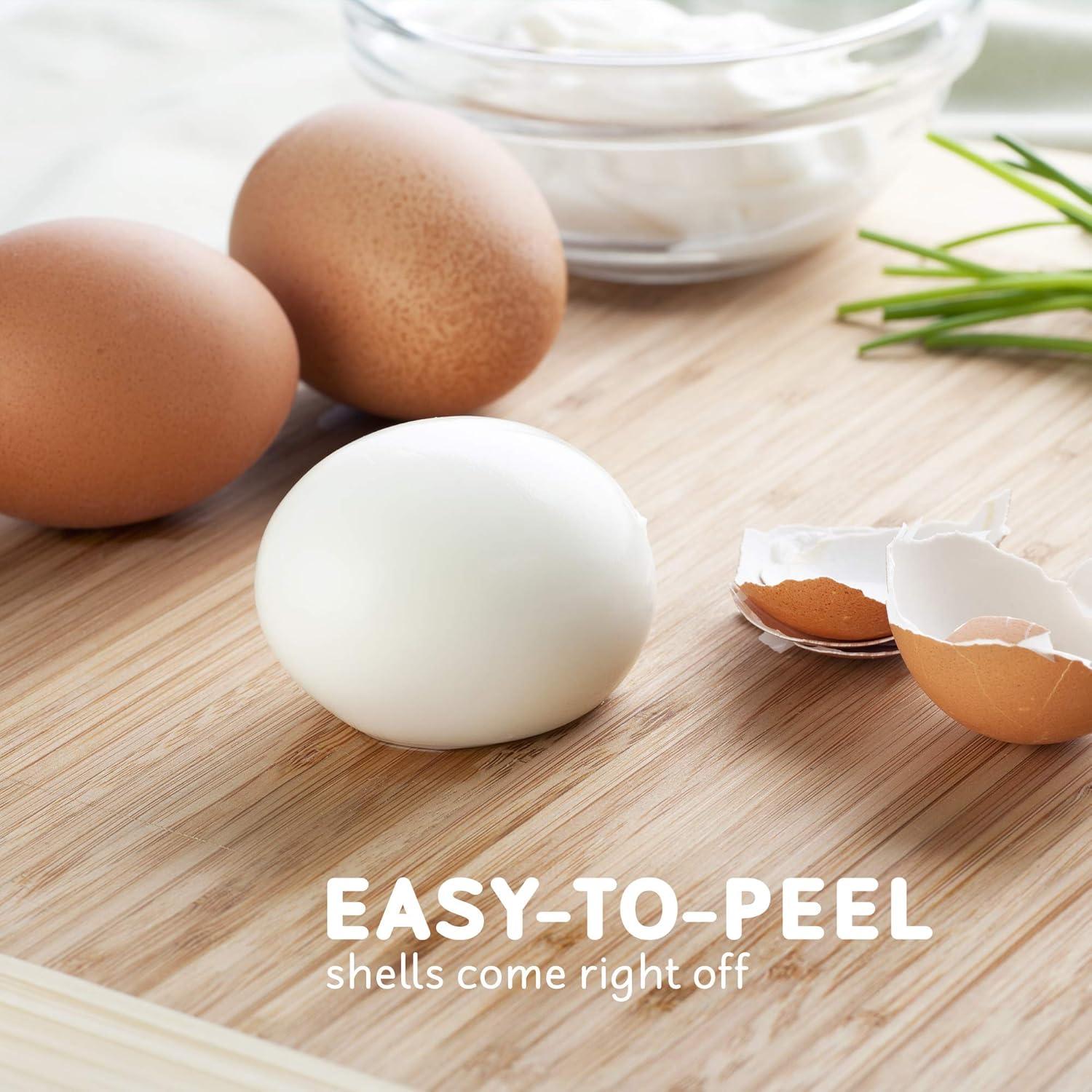 Elite Gourmet EGC700BL# Rapid Egg Cooker, 7 Easy-To-Peel, Hard, Medium, Soft Boiled Eggs, Poacher, Omelet Maker, Auto Shut-Off, Alarm, 16-Recipe Booklet, BPA-Free, Ocean