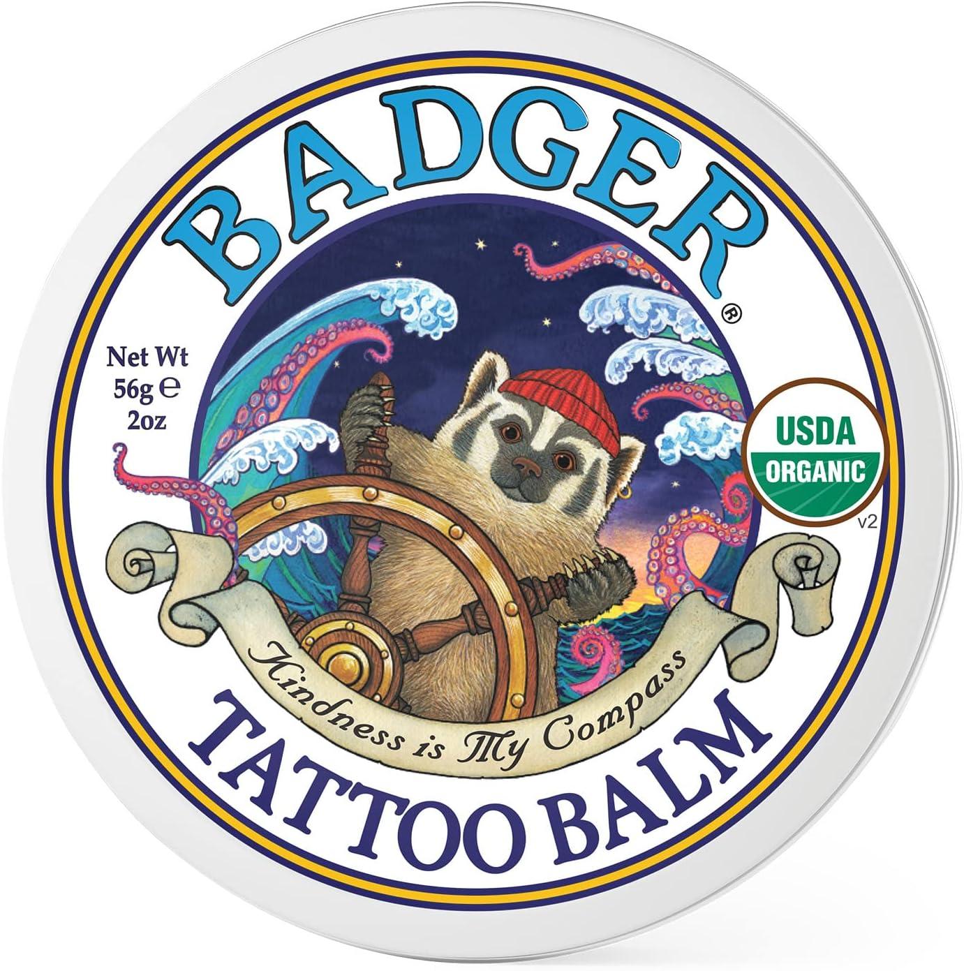 Badger Tattoo Balm, Coconut & Tamanu, 2 oz
