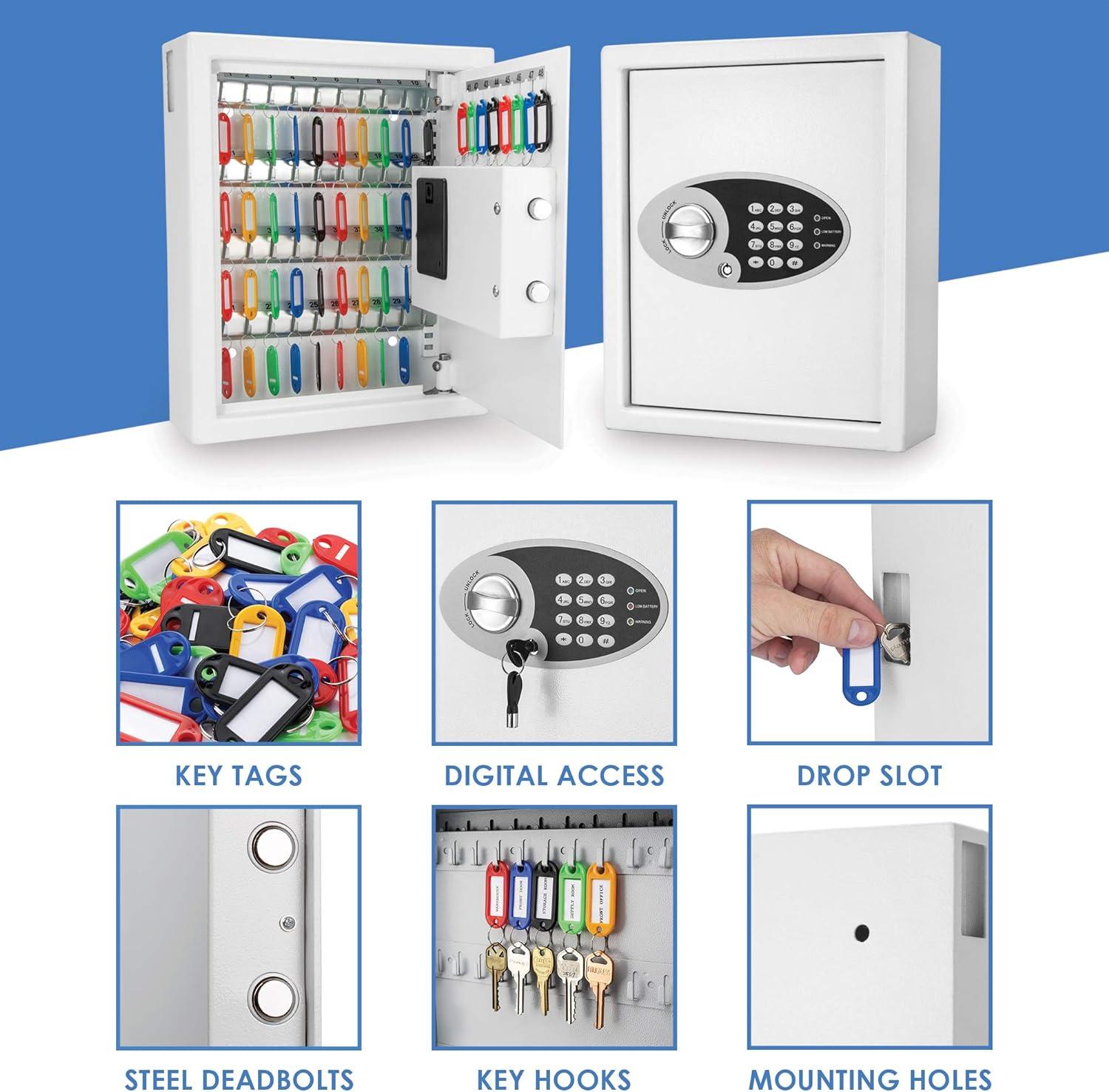 Barska AX12658 48 Keys Wall Safe with Digital Lock Keypad