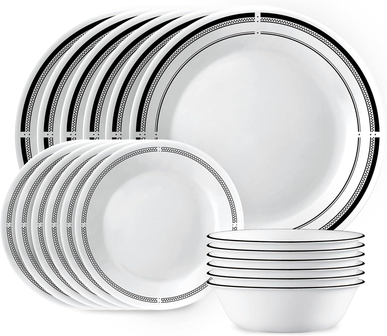 Corelle Brasserie 18-Piece Glass Dinnerware Set (Service for 6)