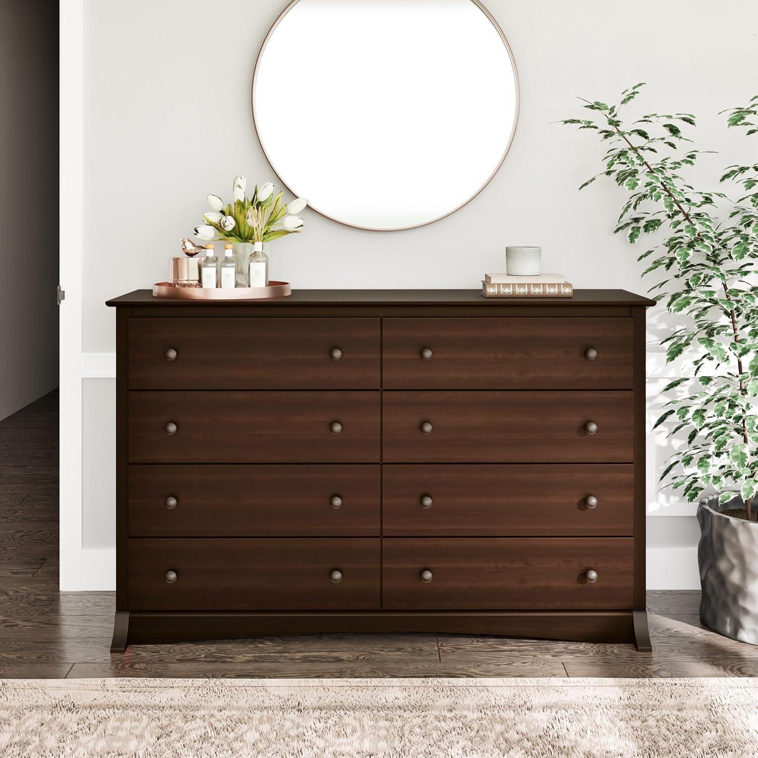 Sonoma 8 Drawer Dresser Espresso - Prepac: Laminated MDF, Metal Hardware, Includes Anti-Tip Kit