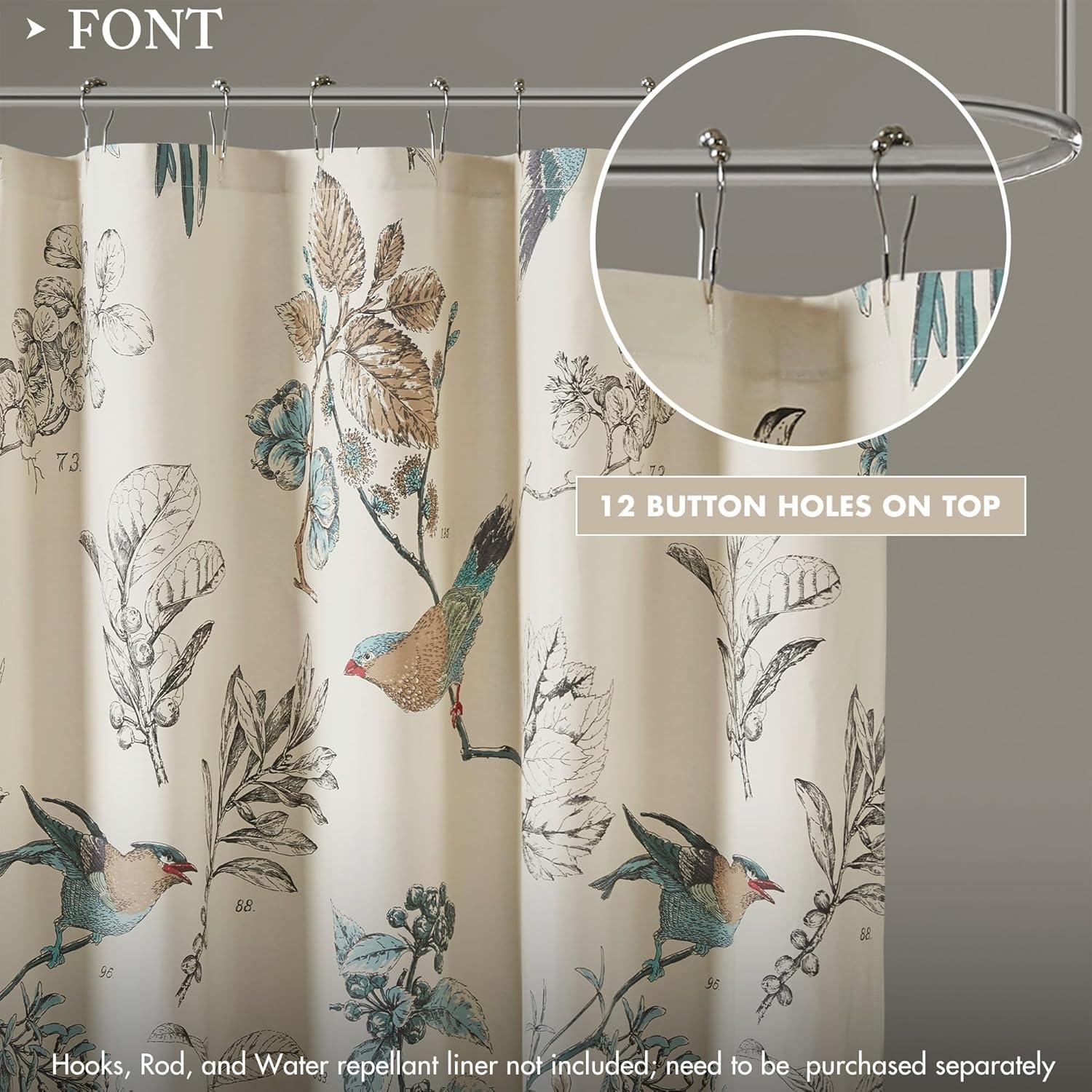 Madison Park Quincy 100% Cotton Single Shower Curtain