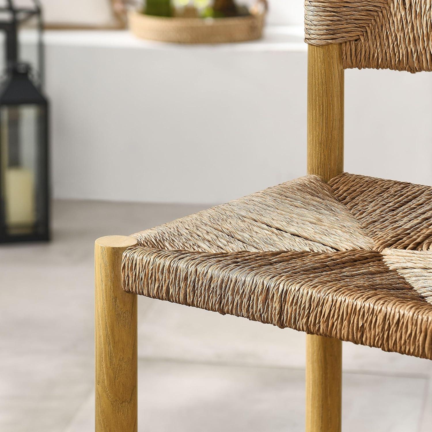 Modway Parkland Outdoor Patio Rattan And Aluminum Counter Stools Set Of 2