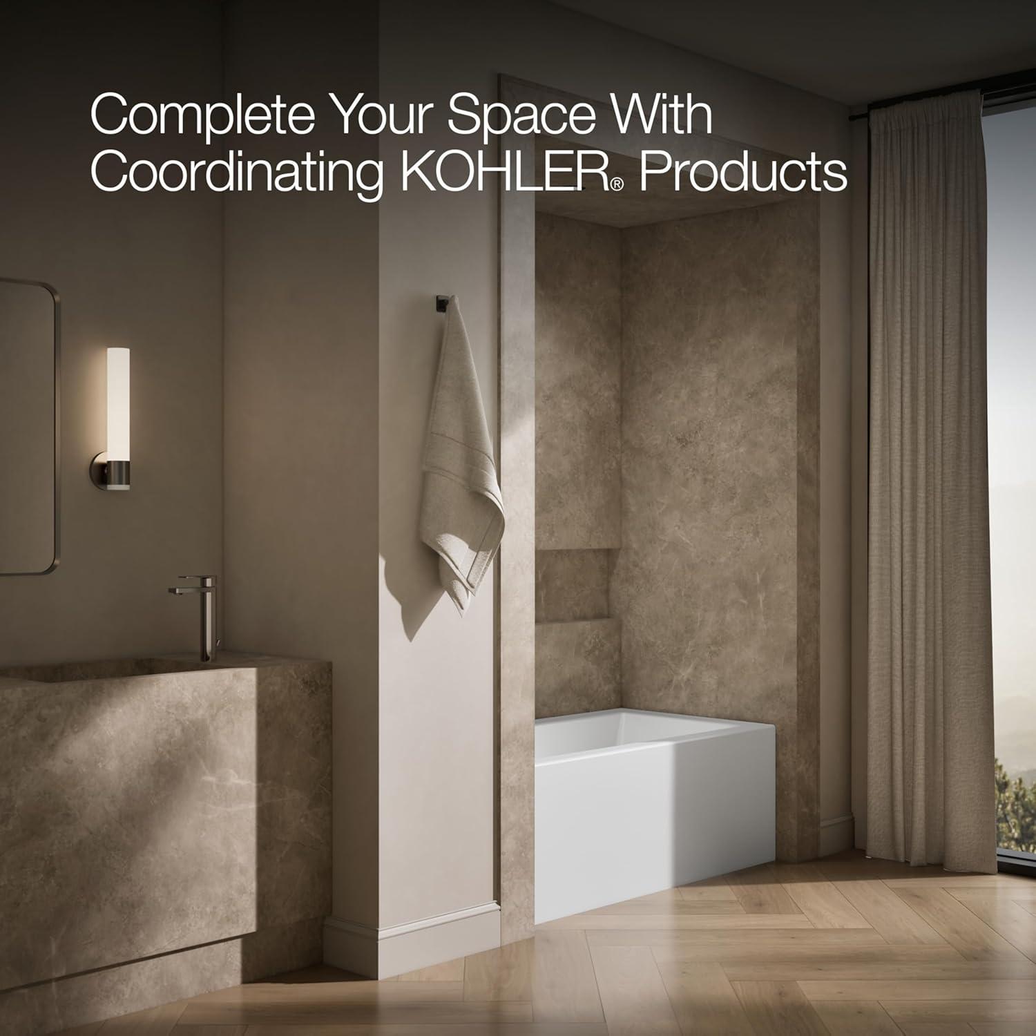 Underscore 60" x 32" Rectangular Alcove Soaking Bathtub with Integral Apron