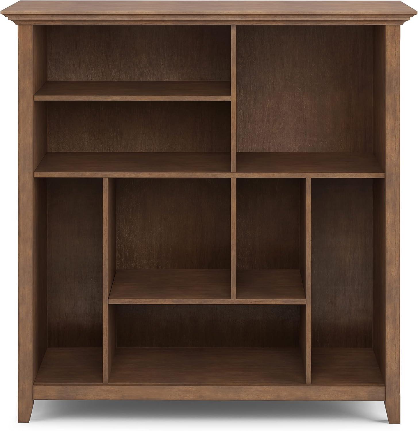 Simpli Home Multi Cube Bookcase And Storage Unit In Rustic Natural Aged Brown