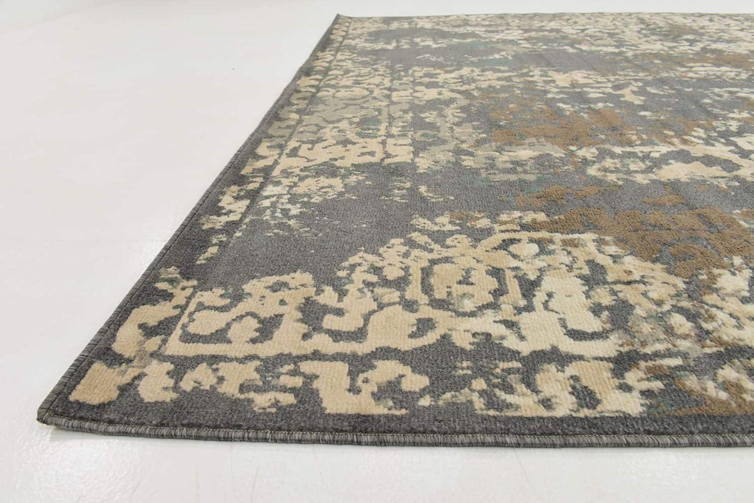 Unique Loom Tuareg Collection Area Rug - Mirage (9'  x 12' 2" Rectangle Gray/Beige)