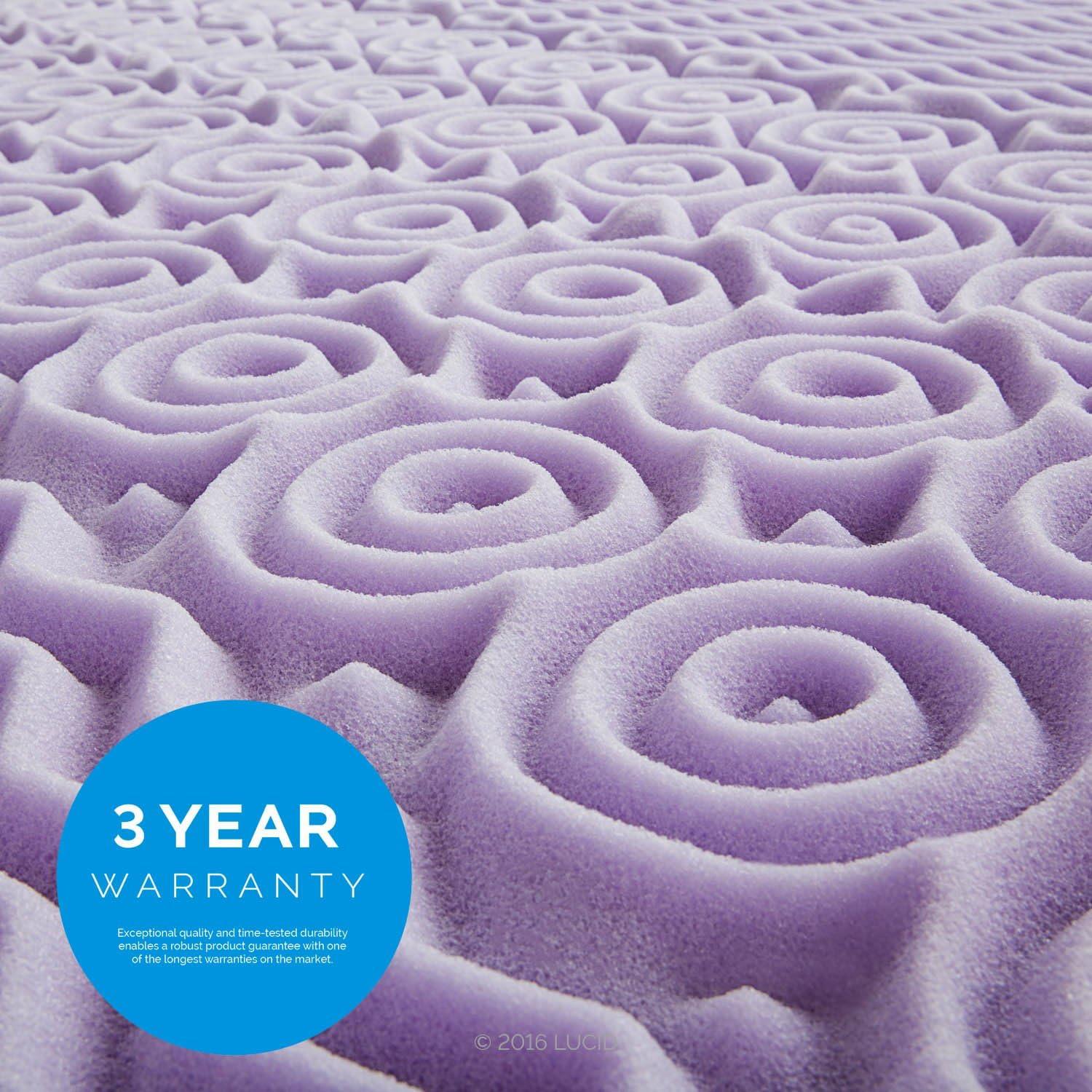 2" Zoned Lavender Memory Foam Mattress Topper