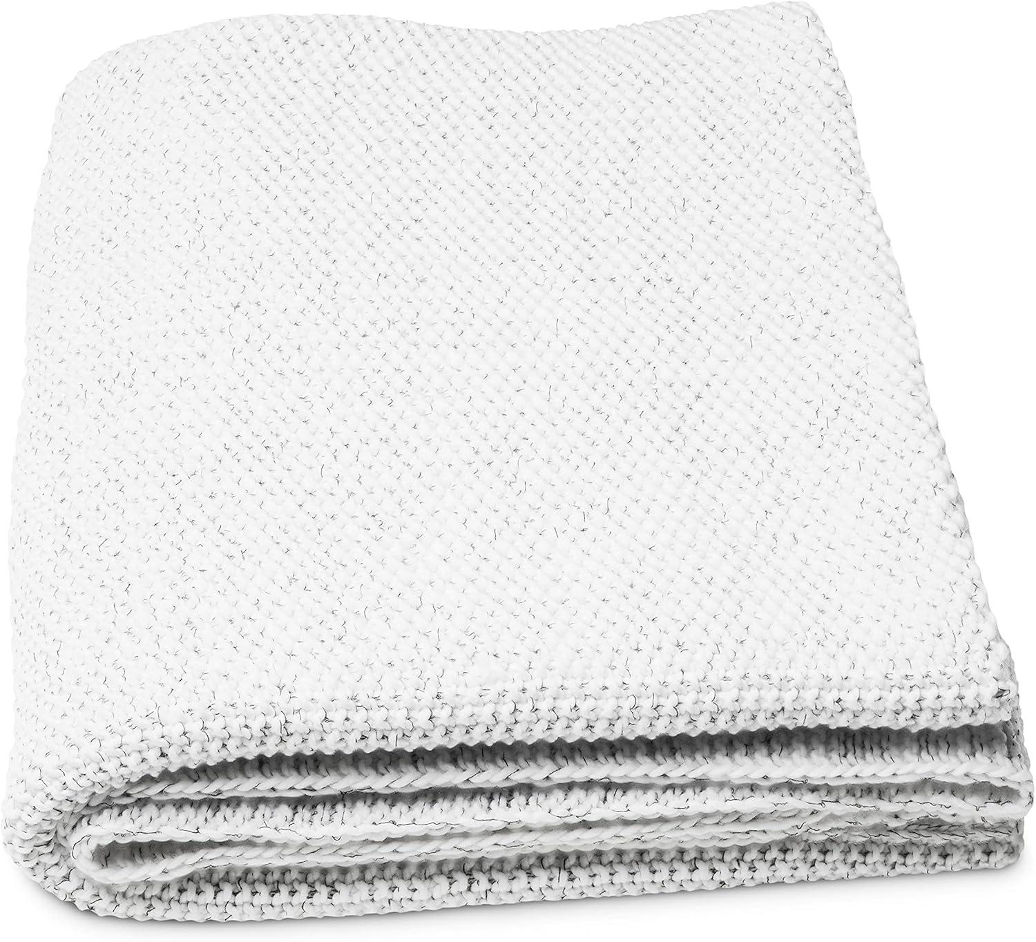 Classic Accessories White Acrylic Throw Blanket, Standard Throw